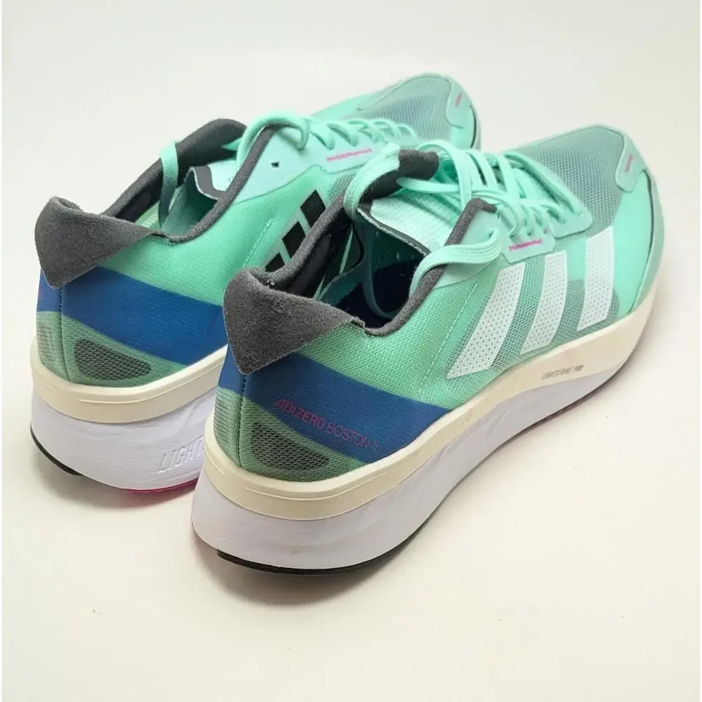 NWOB Mens Adidas Adizero‎ Boston 11 “Pulse Mint” Running Shoes GV9064 Size 13